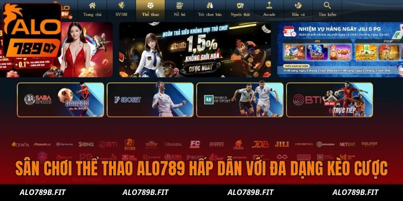 Sân chơi thể thao ALO789 hấp dẫn với đa dạng kèo cược